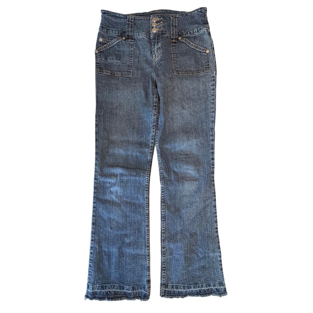 Vintage R4R Rave 4 Real Mid Rise Jeans Juniors 11 (34x30.5) Y2K Flare